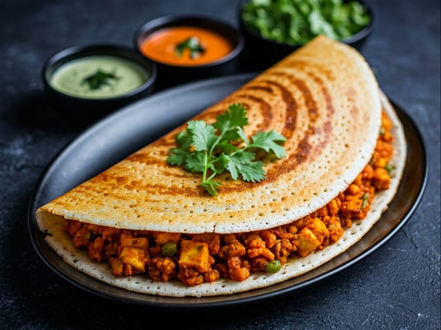 Chilli Paneer Dosa.